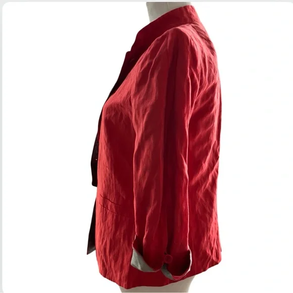 Vintage Armani Collezioni Blazer Jacket 100% Silk Size 8 - Picture 3 of 14